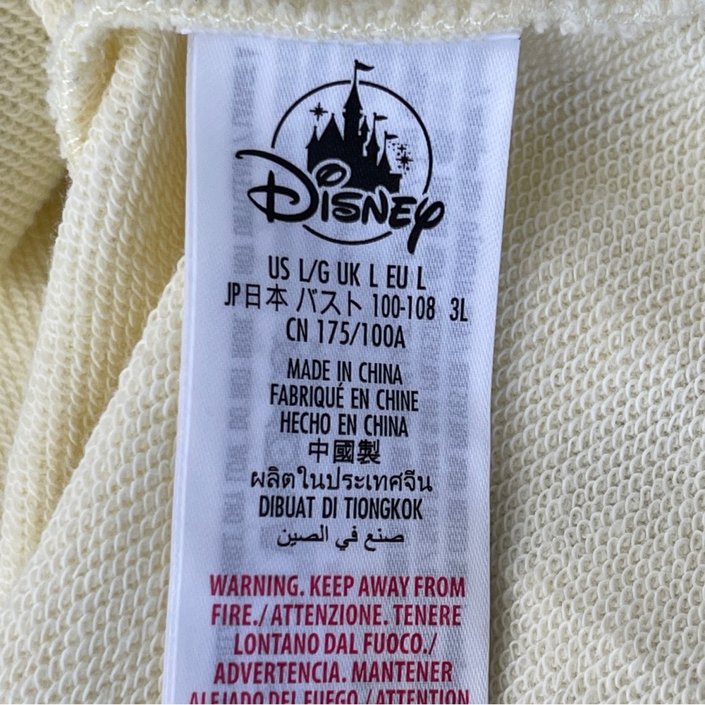 Disney Parks Sweater Chip & Dale Yellow Striped Long Sleeve Crew Neck Size L - Picture 9 of 10